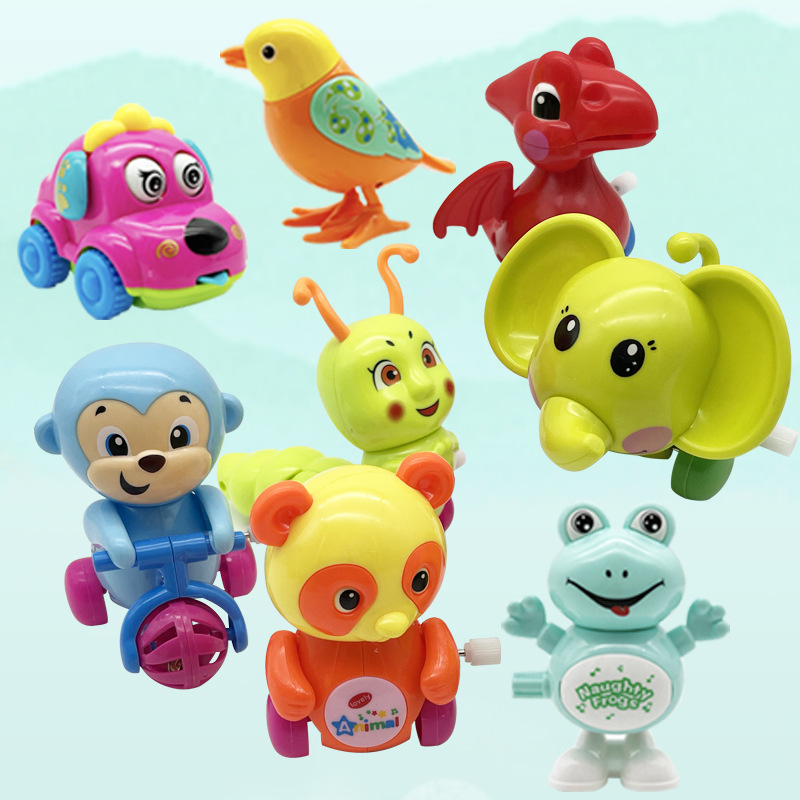 Wind-up Toy Children's Winding Dinosaur Cartoon Small Animal Night Market Stall Small Gift Shangjin Winding Toys Wholesale