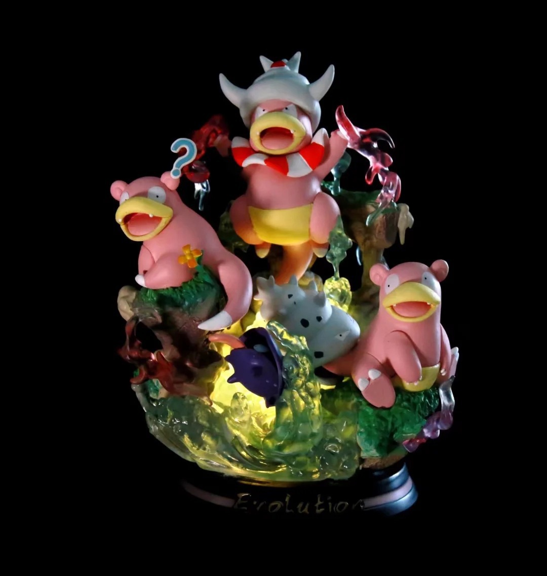 小精灵 gk 呆呆兽 呆呆王 可发光 进化场景雕像盒装手办摆件
