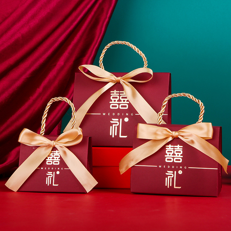 糖盒结婚喜糖盒子新款喜糖礼盒装婚礼糖果包装空盒创意手提喜糖袋