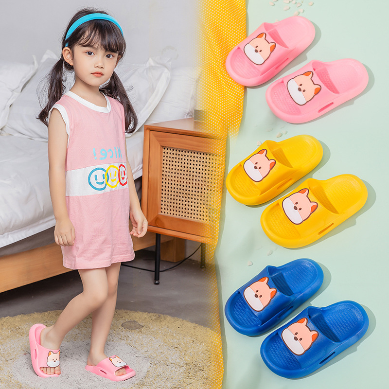 Children's Slippers Boys and Girls Cartoon Cute Indoor and Outdoor Bath Non-Slip Soft Bottom Children's Sandals One Piece Dropshipping