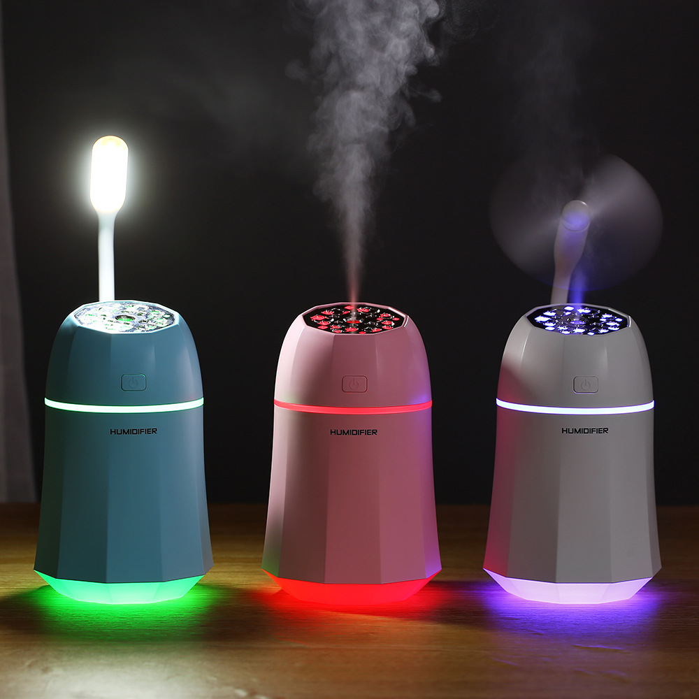 Shenzhen Factory Wholesale Usb Fruit Powder I10 Humidifier Household Colorful Night Light Mini Spray Humidifier