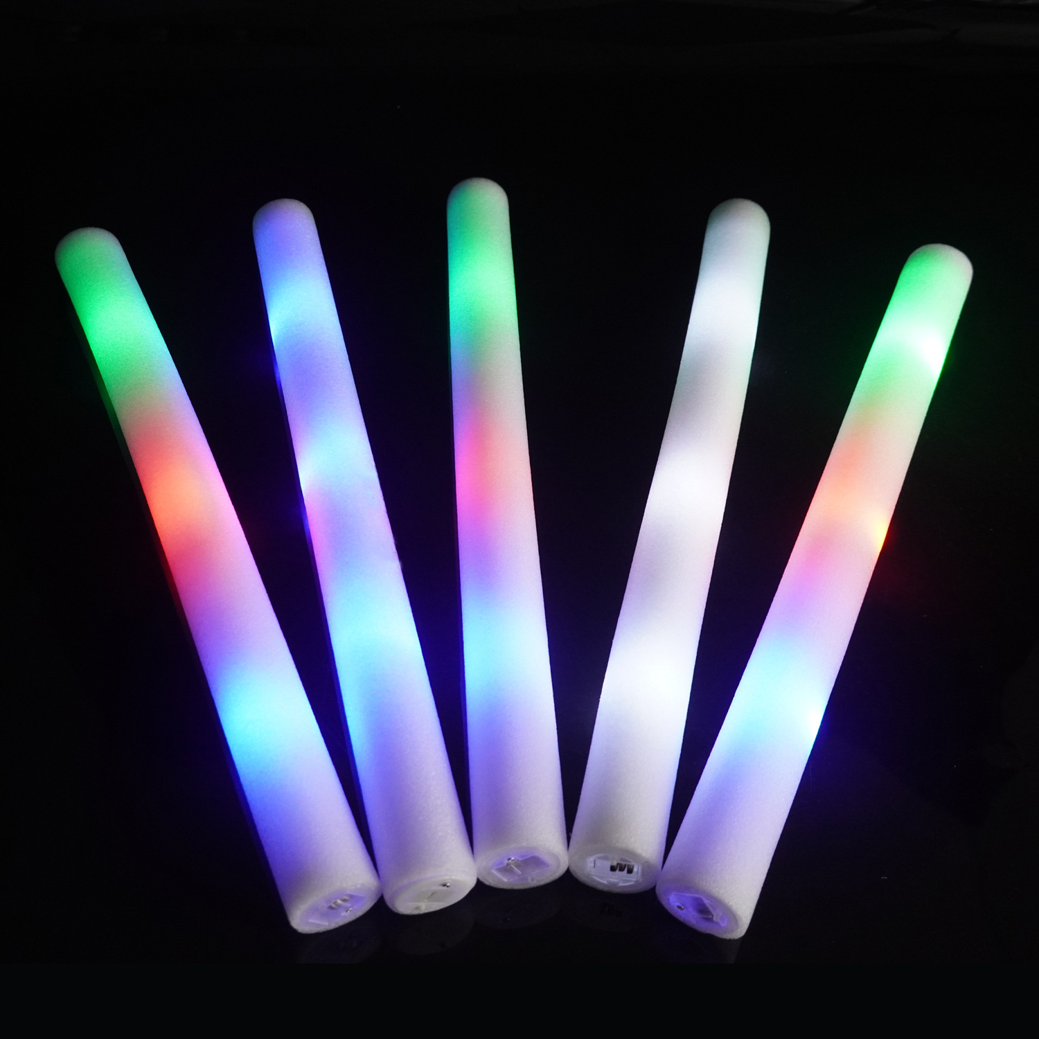七彩海绵棒 eva泡沫棒 活动用品道具led七彩发光泡沫海绵棒演唱会