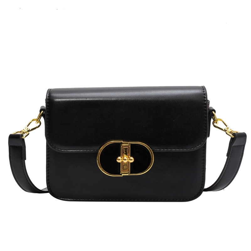 Trendy Simple Small Square Bag Solid Color Elegant 2022 New Trendy Korean Style Underarm Bag Western Style Shoulder Messenger Bag