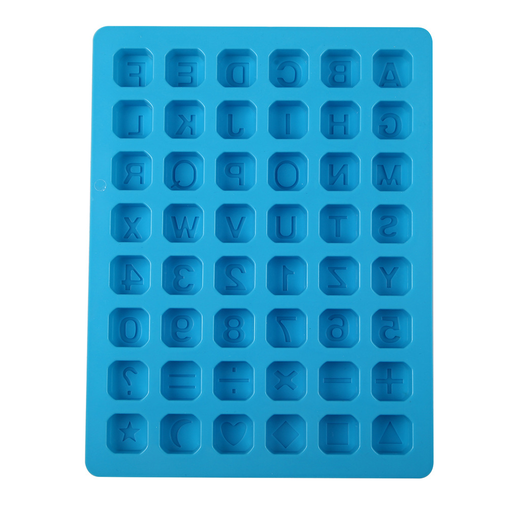 Silicone Keyboard Alphanumeric Chocolate Mold 48-Hole Chocolate Mold Jelly Chocolate Cake Mold