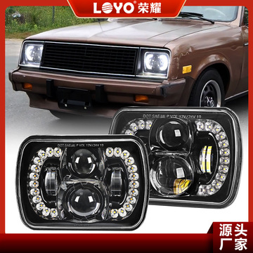 5x7 6x7led方灯适用于吉普牧马人卡车货车改装方形大灯越野汽车灯