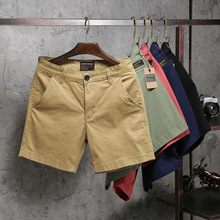 Shorts Men Summer Casual Shorts Pure Color Daily Work Wear C