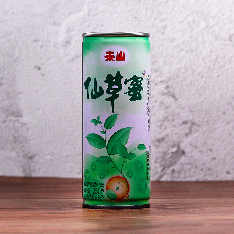 泰山仙草蜜250ml*12罐装凉茶饮料泰山烧仙草清凉饮料整箱12罐