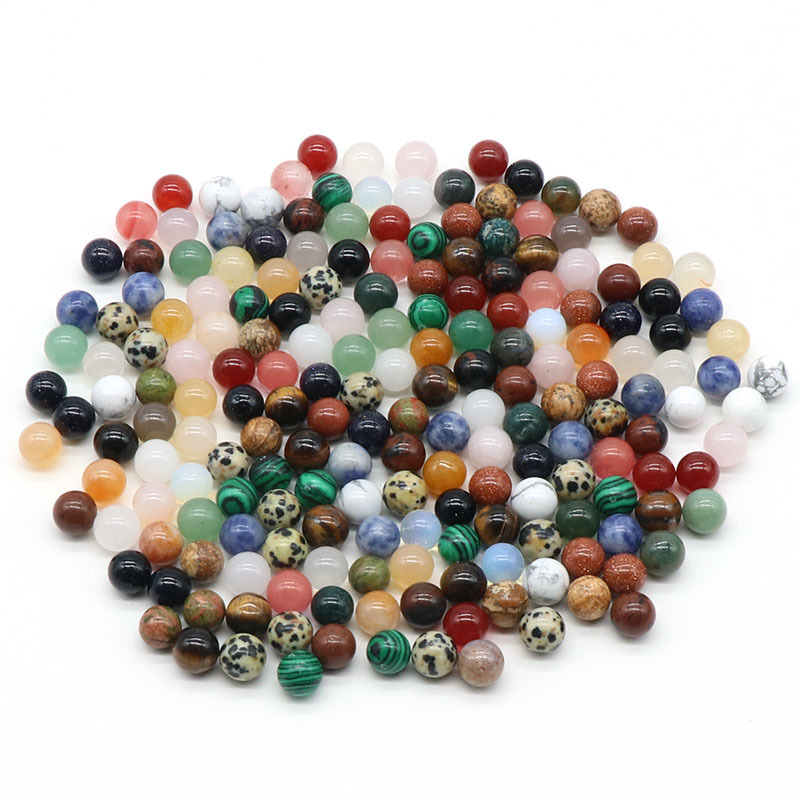 1306-8mm Non-Porous Beads Natural Crystal Semi-Precious Stone Agate round Beads DIY Natural Stone Ornament Inlaid Material