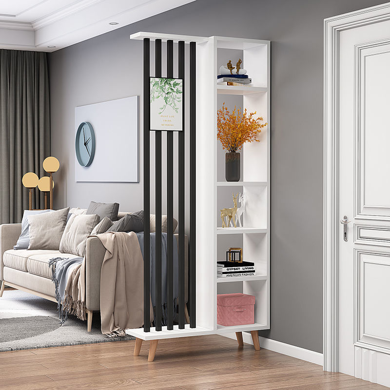 北欧落地屏风时尚简约客厅入户隔断可移动置物柜小型风水玄关鞋柜