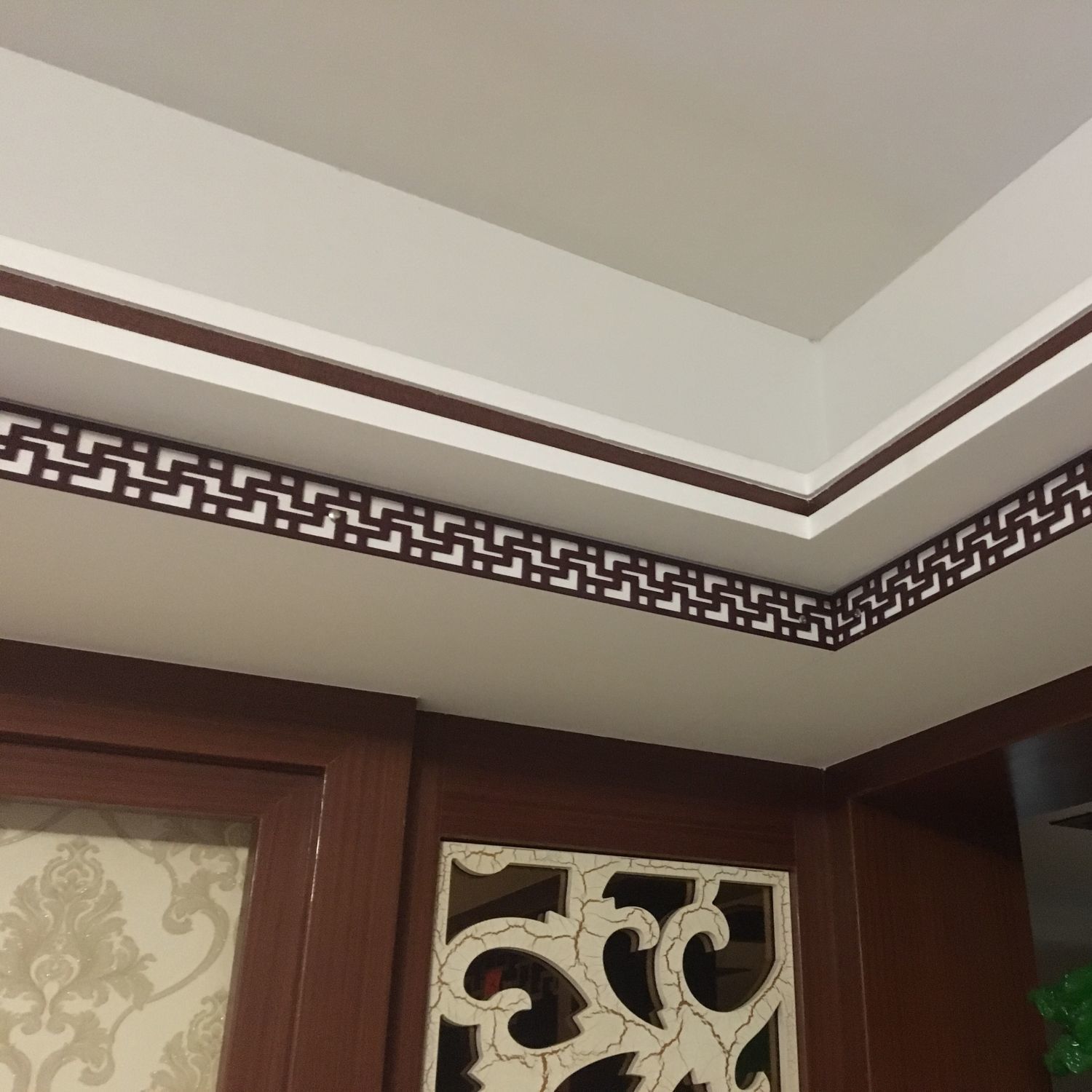 相似pvc密度板实木镂空隔断雕花板欧式中式背景墙玄关隔断走廊吊顶