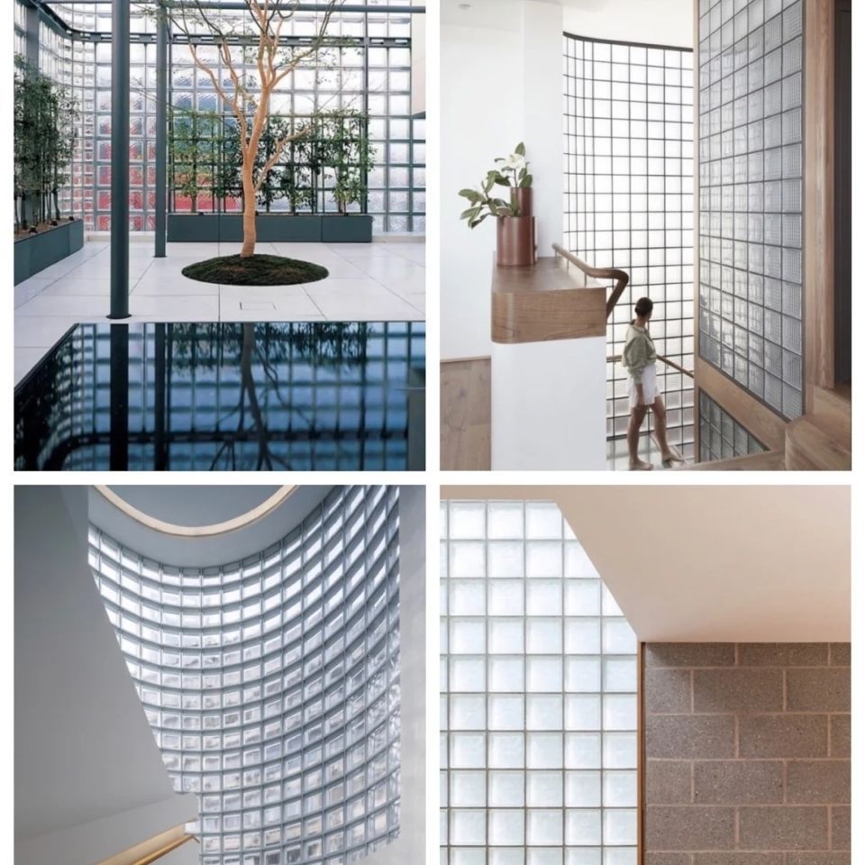 水波纹玻璃砖隔断屏风方形透光网红装饰客餐厅玄关幕墙厂家直销