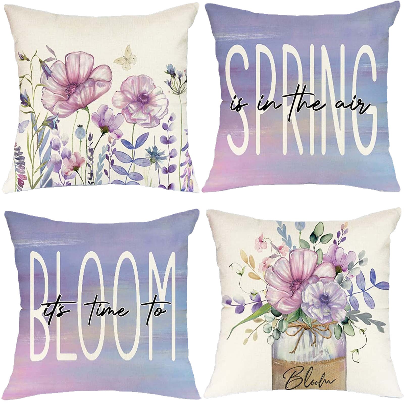 Spring Plant Flower Home Ins Style Dress up Sofa Waist Rest Floor Bay Window Linen Pillow Nap Pillow