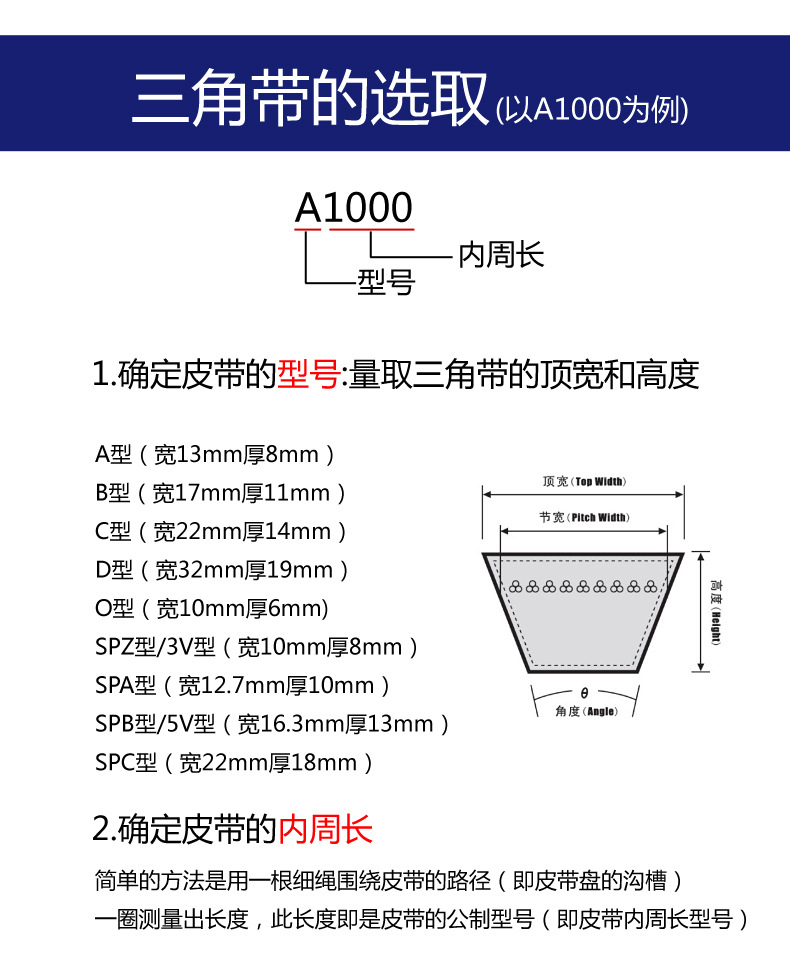 三力士三角带d型 3810-4953工业橡胶d型传动带耐磨圆形皮带正品