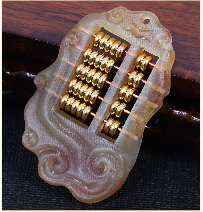 豫福缘源头厂家羊角算盘 如意算盘吊坠项链配饰车挂件批发