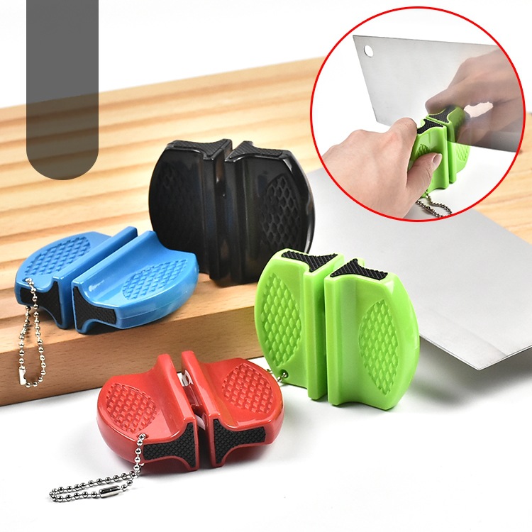 亚马逊小磨刀器迷你双面 便携户外 家用快速磨刀器具厨房新款赠品