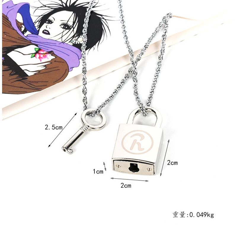 nana锁项链 大崎娜娜本城莲情侣项链情侣锁 可开锁饰品挂件链