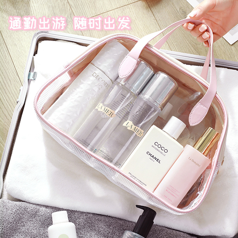 Wash Bag Dry Wet Separation Double Layer Cosmetic Bag Women's Portable Large Capacity High-Grade Folding Travel Wash Bag