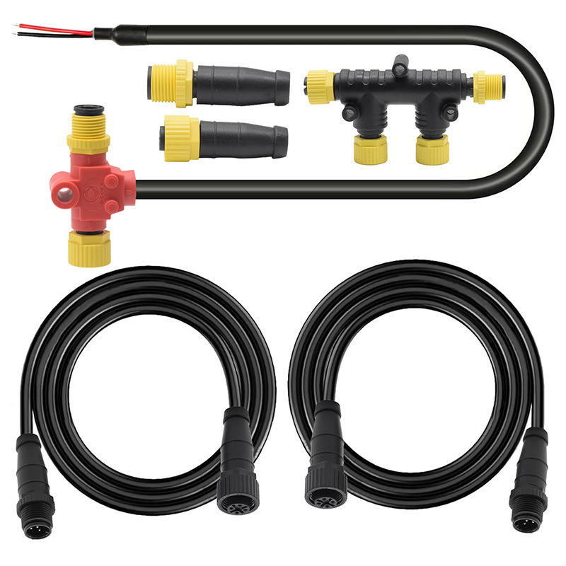 船用防水连接器M12 5P公母对接航空插头-m12-A-5芯NMEA2000接头