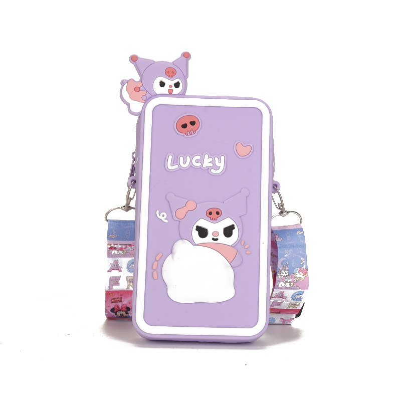 New Silicone Phone Bag Cartoon Mini Cute One-Shoulder Small Bag Foreign Trade Silicone Messenger Bag