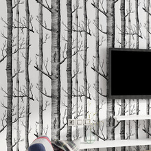 Ebaywall3D立体无纺布壁纸黑白树枝现代简约客厅卧室电视背景墙纸