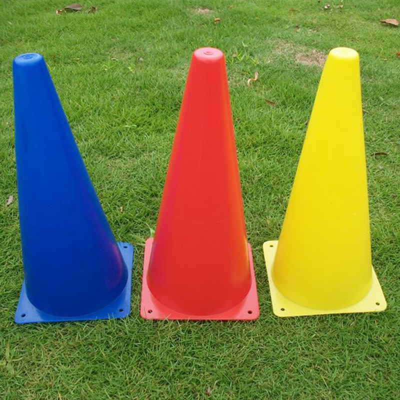 32cm足球训练标志桶方底圆顶标志锥训练障碍物足球训练器材雪糕筒