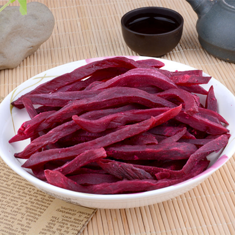 农家自制红薯紫薯干条连城特产红心地瓜番薯片休闲办公食品