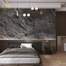 3d立体岩板浮雕岩石墙布电视工业风背景墙壁纸高级感卧室装饰墙纸