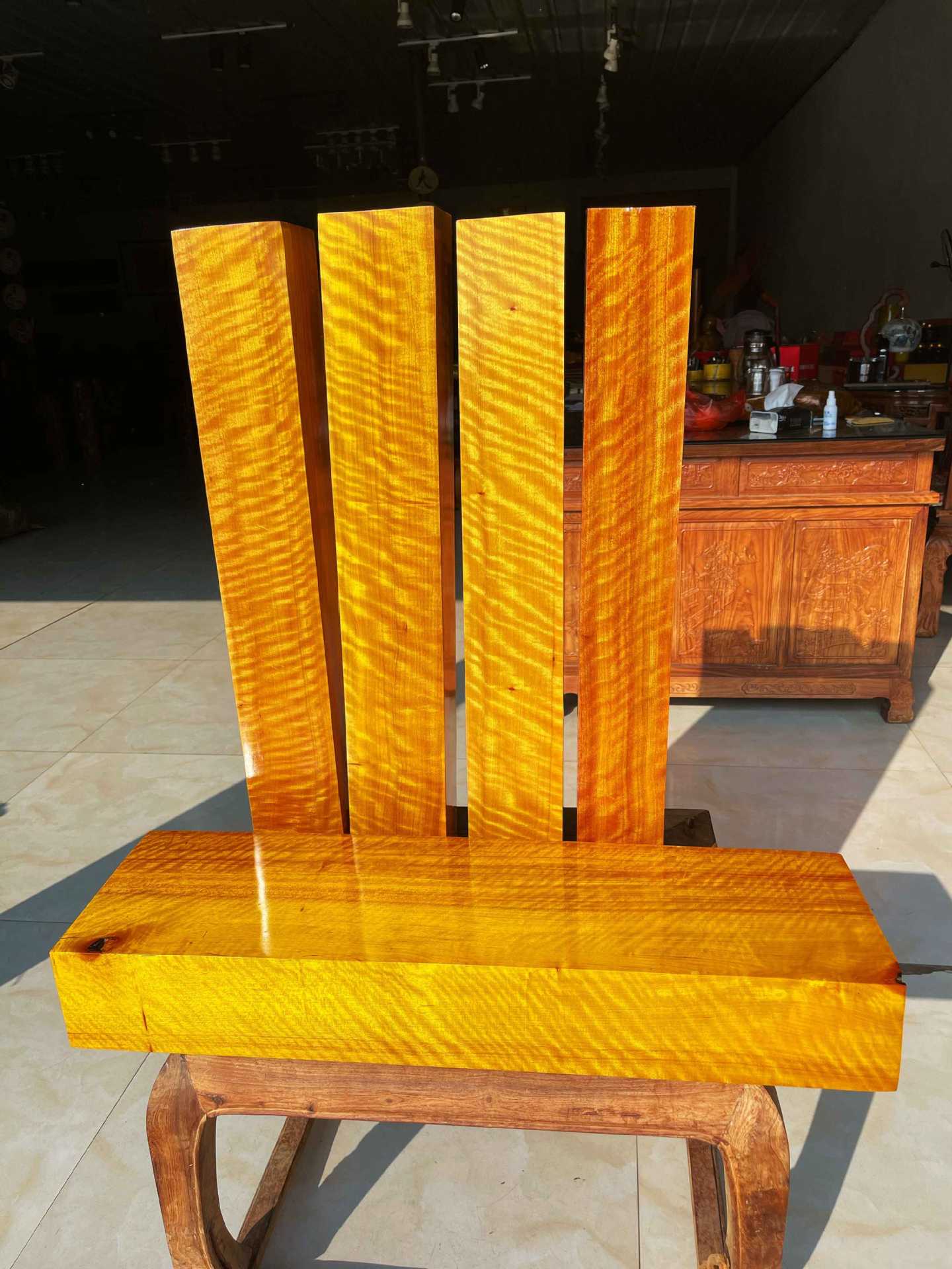 金丝方料大方块金丝楠木黄金樟水波纹料烟筒盒子料宽度12 24 36