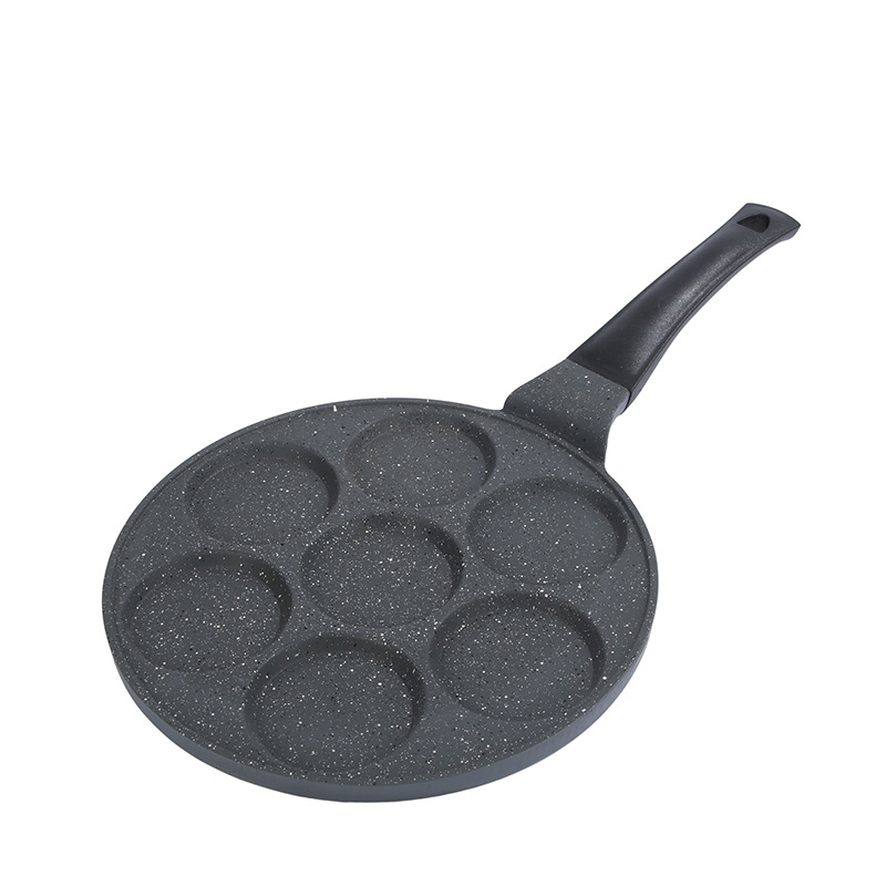 Factory Direct Supply Breakfast 7 Holes Non-Stick Baking Tools Flat Aluminum Die Casting Cake Mold Omelette Waffle Baking Pan