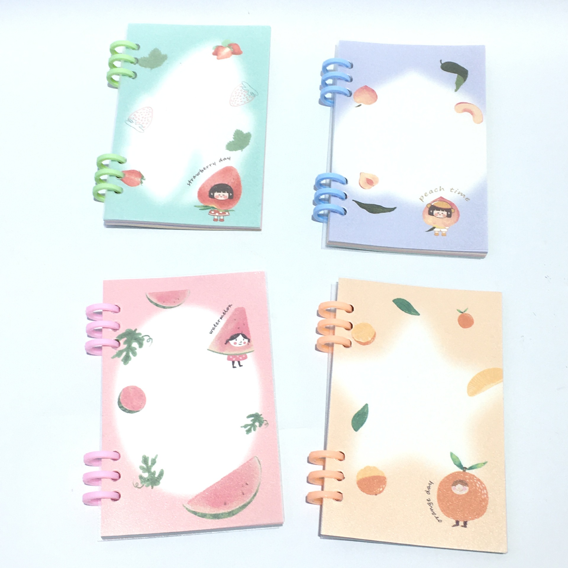 zh-5305可拆卸侧翻彩色本礼品水果少女心小号线圈本记事本便签本