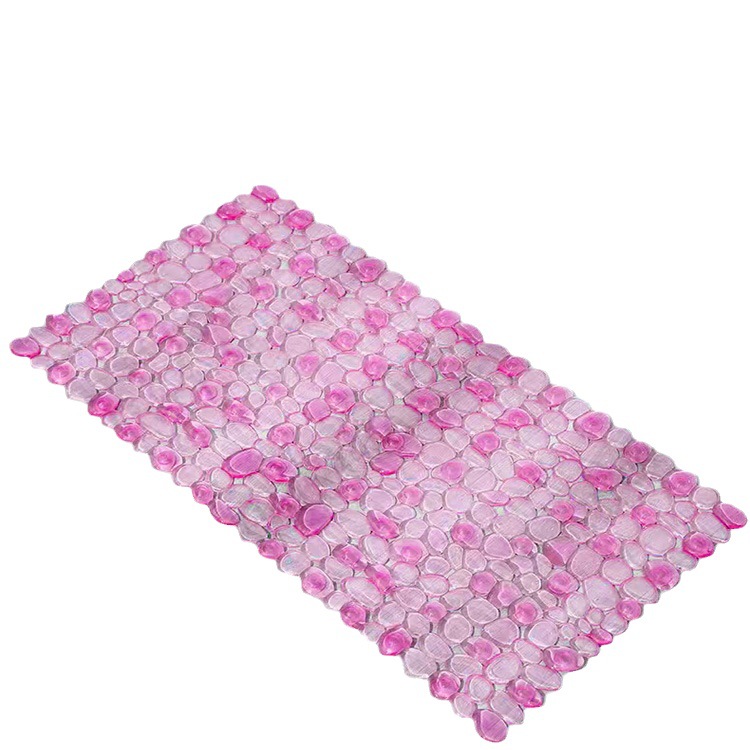 PVC Rectangular Three-Dimensional Pebble Massage Bathroom Non-Slip Mat Wear-Resistant Waterproof Bathtub Mat