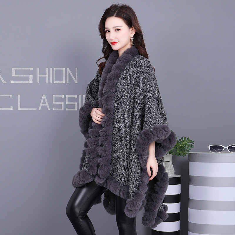 women‘s winter new imitation fur women‘s foreign trade european and american sleevelessd tippet scarf wear wool winter imitate rex rabbit fur