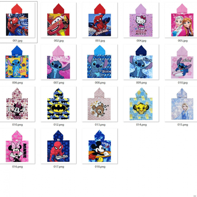 加厚加大儿童浴巾超细纤维毛巾浴巾定制斗篷浴袍连帽披风沙滩巾