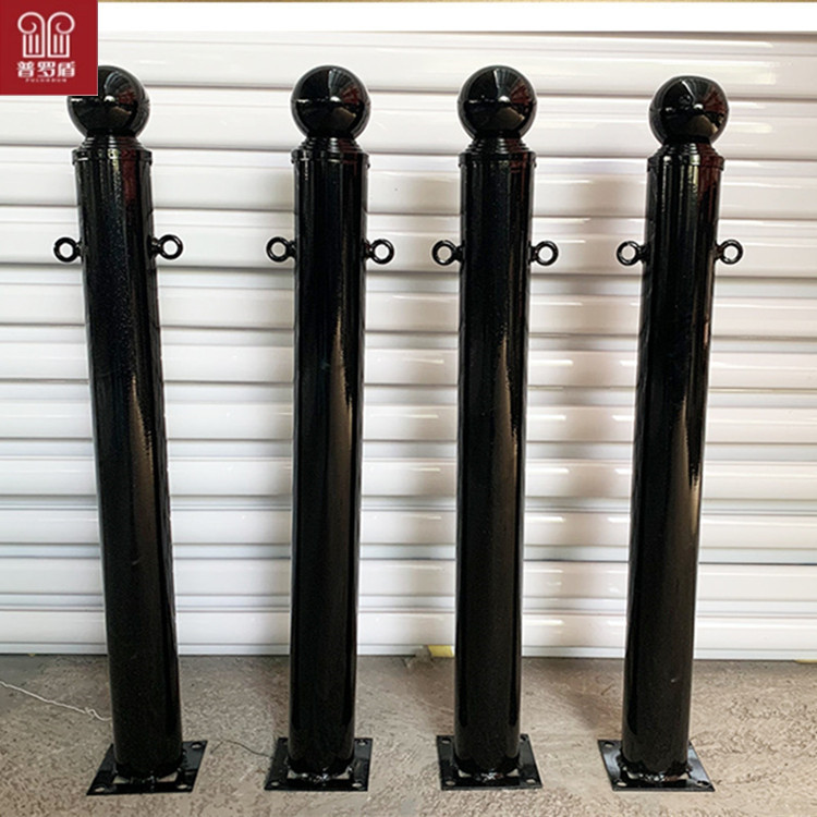 铸造厂家镀锌管立柱车挡装饰立柱车止柱铁链镀锌管景观柱