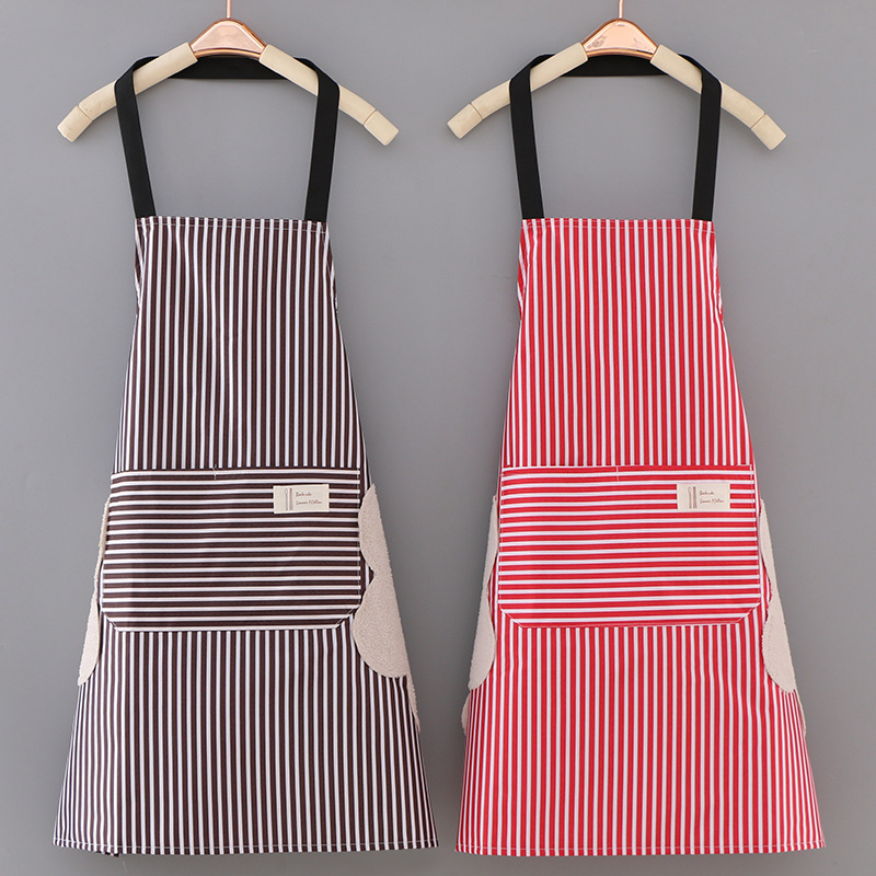 kitchen and restaurant work home cooking waist sleeveless korean style fashionable simple hand-wiping waterproof oil-proof apron manufacturer