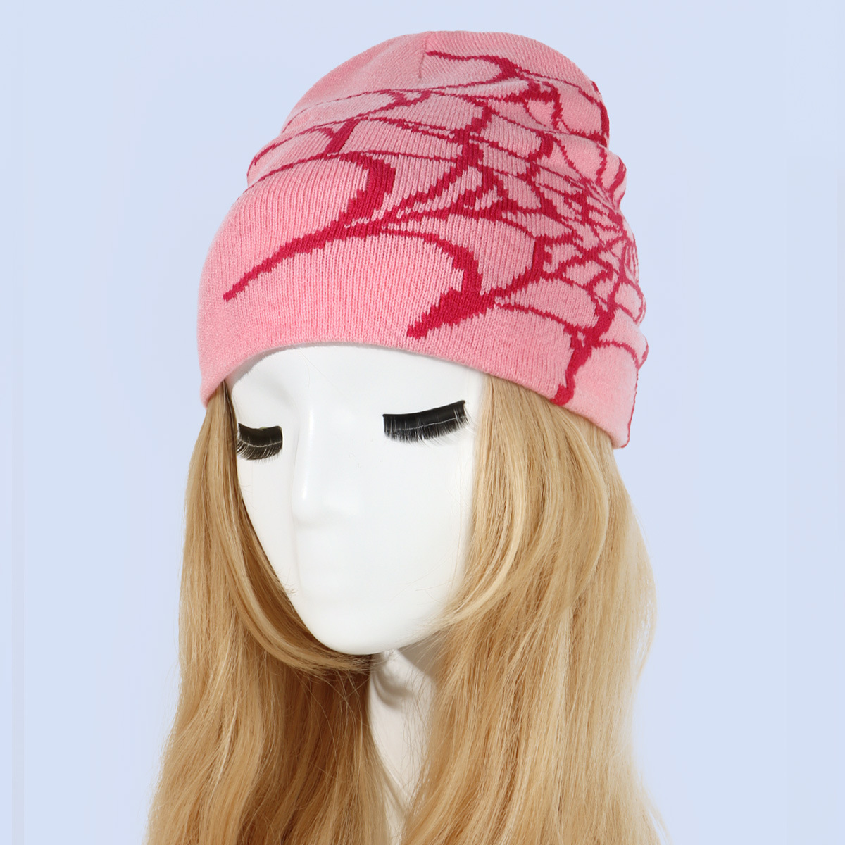 Cross-Border Shein Amazon New Spider Web Brimless Beanie Hat Cute Wool Warm Hat Cartoon Knitted Hat Female