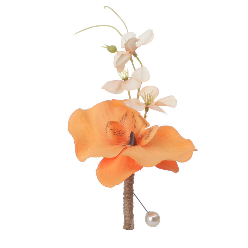 Western Style Wedding Brooch Banquet Party Mori Style Corsage Artificial Flower Boutonniere Men's Dress Pin