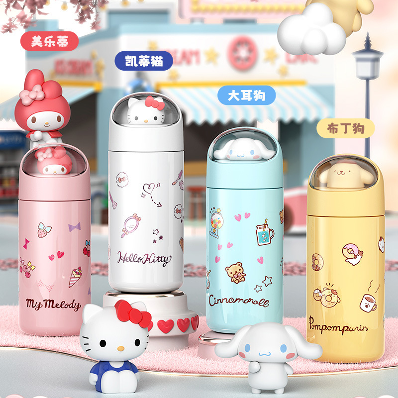 Sanrio Children's Thermos Mug Clow M Space Capsule Straight Drink Cup Student School with Handle Handy Cup