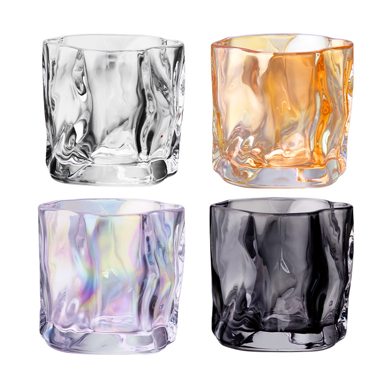 Ins Style Twisted Glass Good-looking Tea Cup Coffee Breakfast Milk Wine Glass Small Gift for Free Wholesale