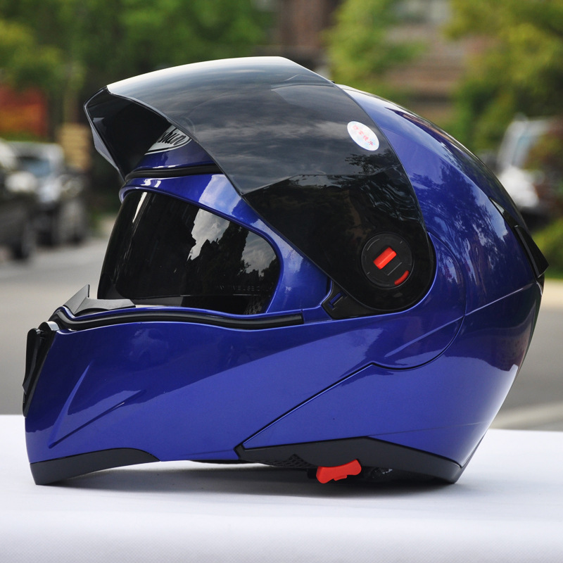 摩托车双镜片头盔帽揭面盔男士电动车全盔半盔四季全覆式瑕疵