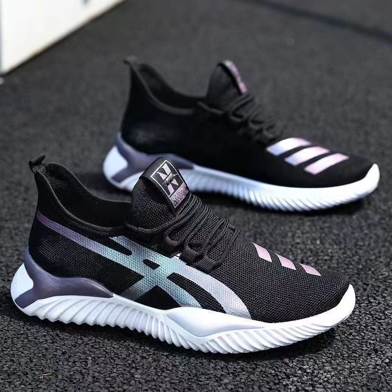 2023 Summer New Breathable Sports Men's Shoes Casual Shoes Board Shoes Korean Fashion All-Matching Mesh Surface Shoes
