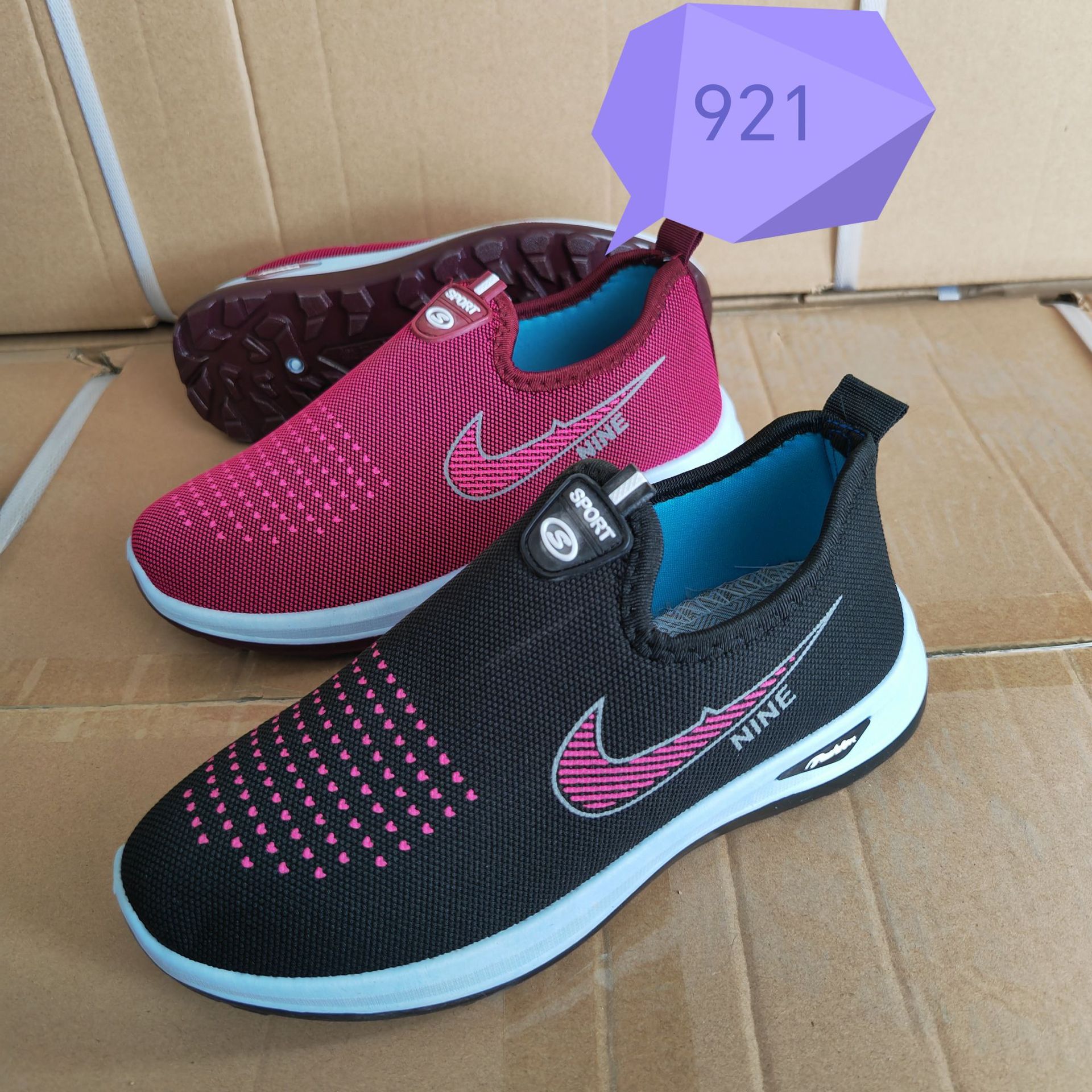 2024春秋新款注塑加底片一脚蹬平底女运动单鞋休闲耐磨现货地摊鞋