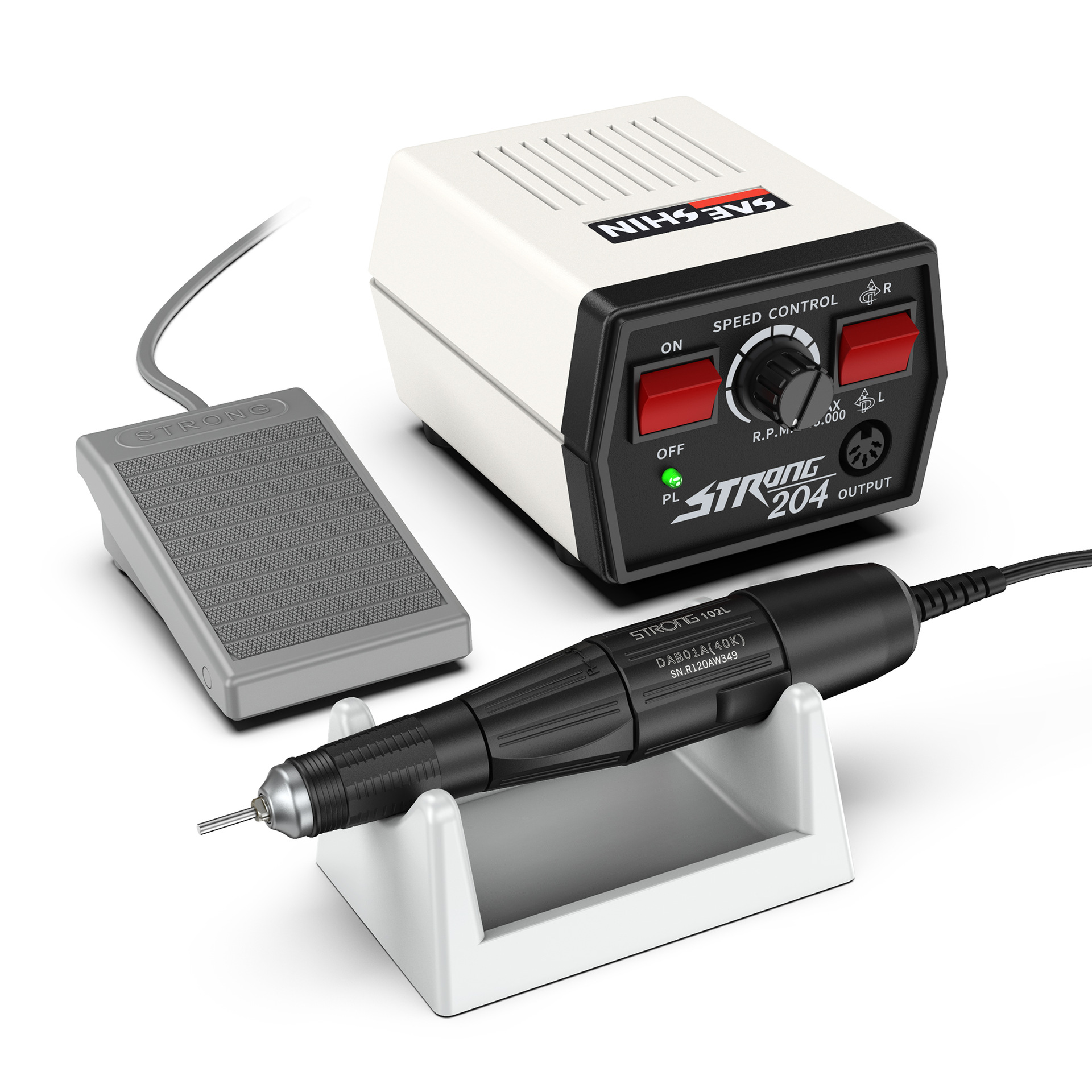 世新strong204 102l打磨机玉石抛光齿科牙机美甲修磨机电动指甲钻