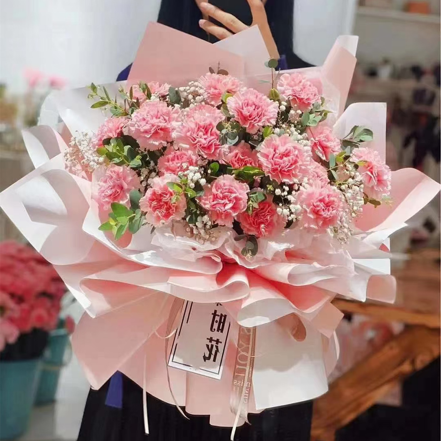 送鲜花同城女王礼盒速递康乃馨礼物节鲜花妈妈花束女神三八妇女节