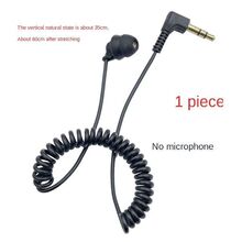 3.5mm Spring Earphones Single Side Headphones Earbuds Wired