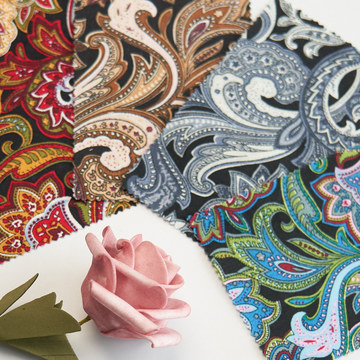 厂家直销 全棉40支活性佩斯利腰果花印花布 服装里布 口罩面料