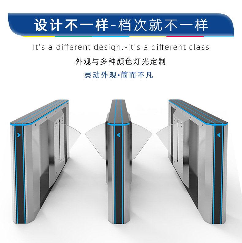【13年厂家】翼闸检票闸机人脸识别闸机测温健康码识别翼闸通道闸