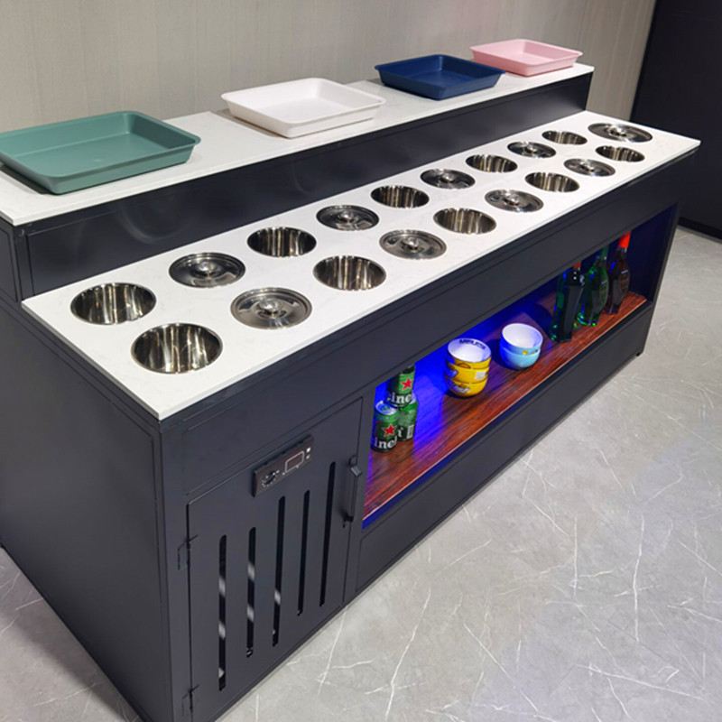 火锅店调料台自助串串香调味台酱料台冷藏保鲜小料台海底蘸料台柜