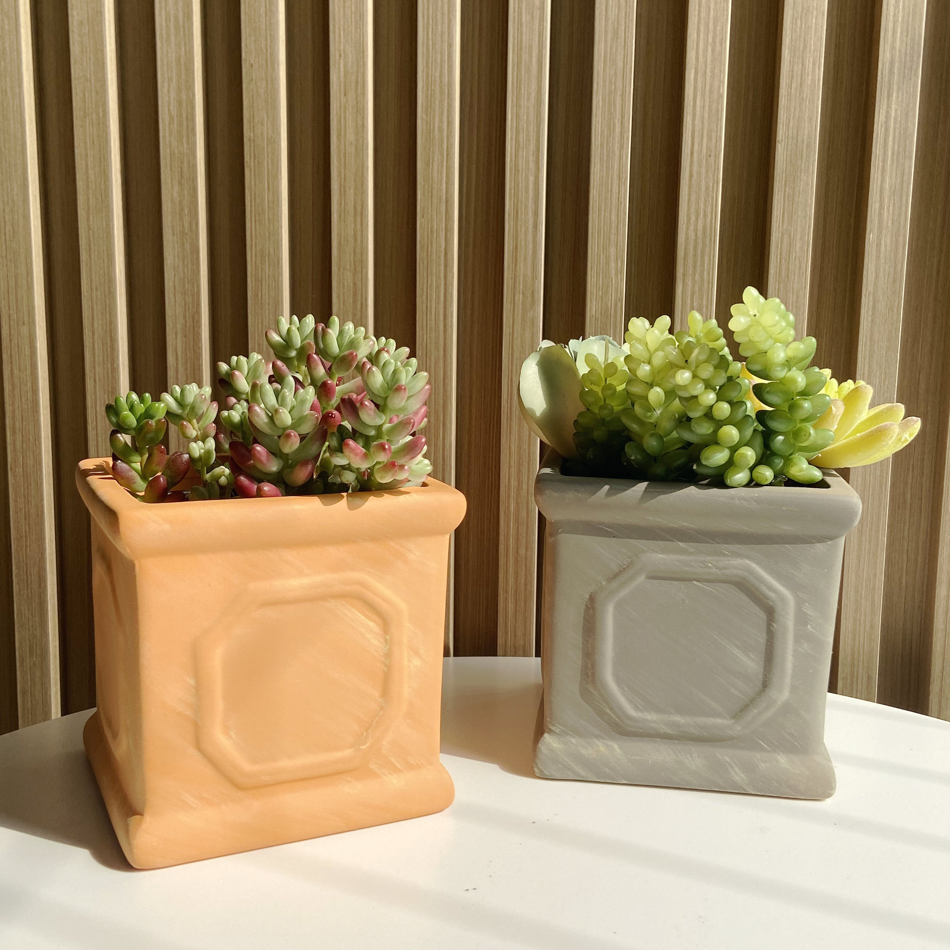 跨境国际盆砖色红陶泥瓦花盆 外贸批发厂家陶土盆方形红陶花盆