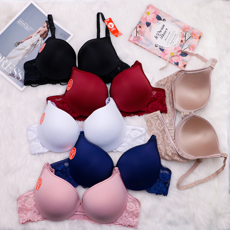轻薄透气涤纶光面女士文胸舒适钢圈传统型内衣大罩杯塑形性感裹胸